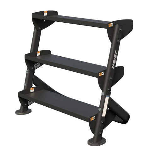 HF-5461-OPT-36 36" Dumbbell Rack With OPT (3rd-Tier) Weight Storage Hoist Fitness 
