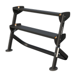 HF-5461-OPT-48 48" Dumbbell Rack With OPT (3rd-Tier) Weight Storage Hoist Fitness 2 Tiers 
