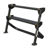 HF-5461-OPT-48 48" Dumbbell Rack With OPT (3rd-Tier) Weight Storage Hoist Fitness 2 Tiers 
